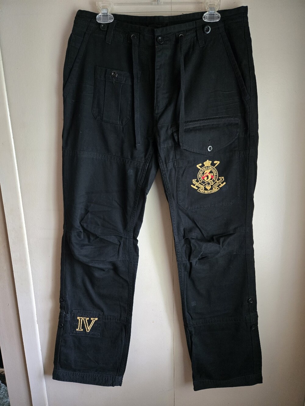 POLO RALPH LAUREN SNOW POLO CHALLENGE TEAM PANTS 2012 WORLD CUP OF SNOW * BLACK
